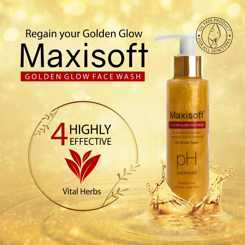Maxisoft Golden Glow Face Wash | Grocsy