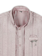 Joban Fashion Kids Island Embroidery Sequence Full Sleeves Kurta, Pyjama Set with Nehru Jacket - Pink | Grocsy