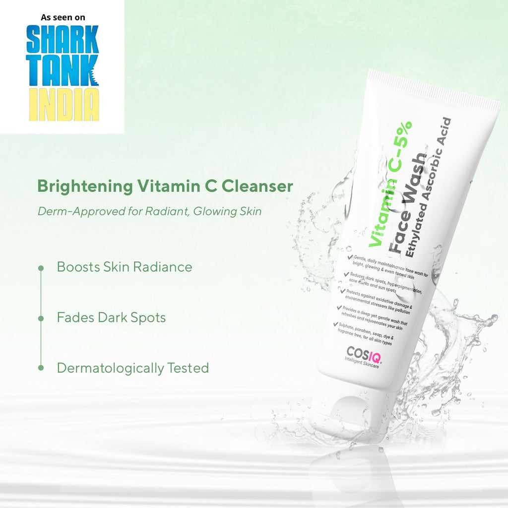 Cos-IQ Vitamin C-5% Brightening and Glow Face Wash | Grocsy