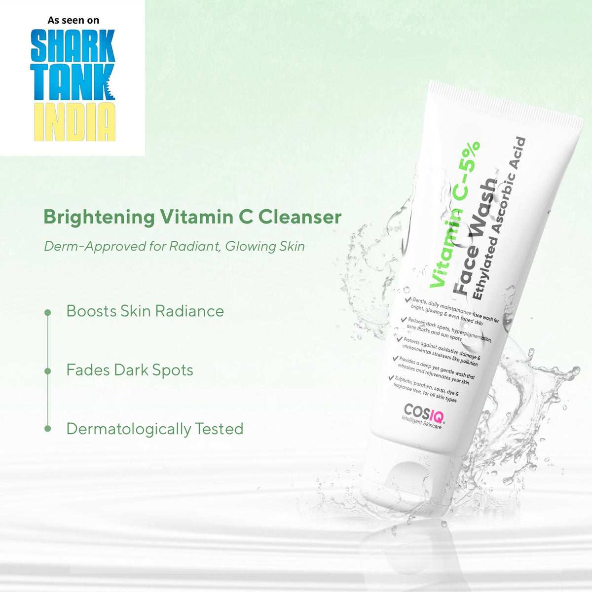 Cos-IQ Vitamin C-5% Brightening and Glow Face Wash | Grocsy