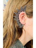 NVR Women Ethnic Silver Plated Brass Leaf Style Ear Cuff