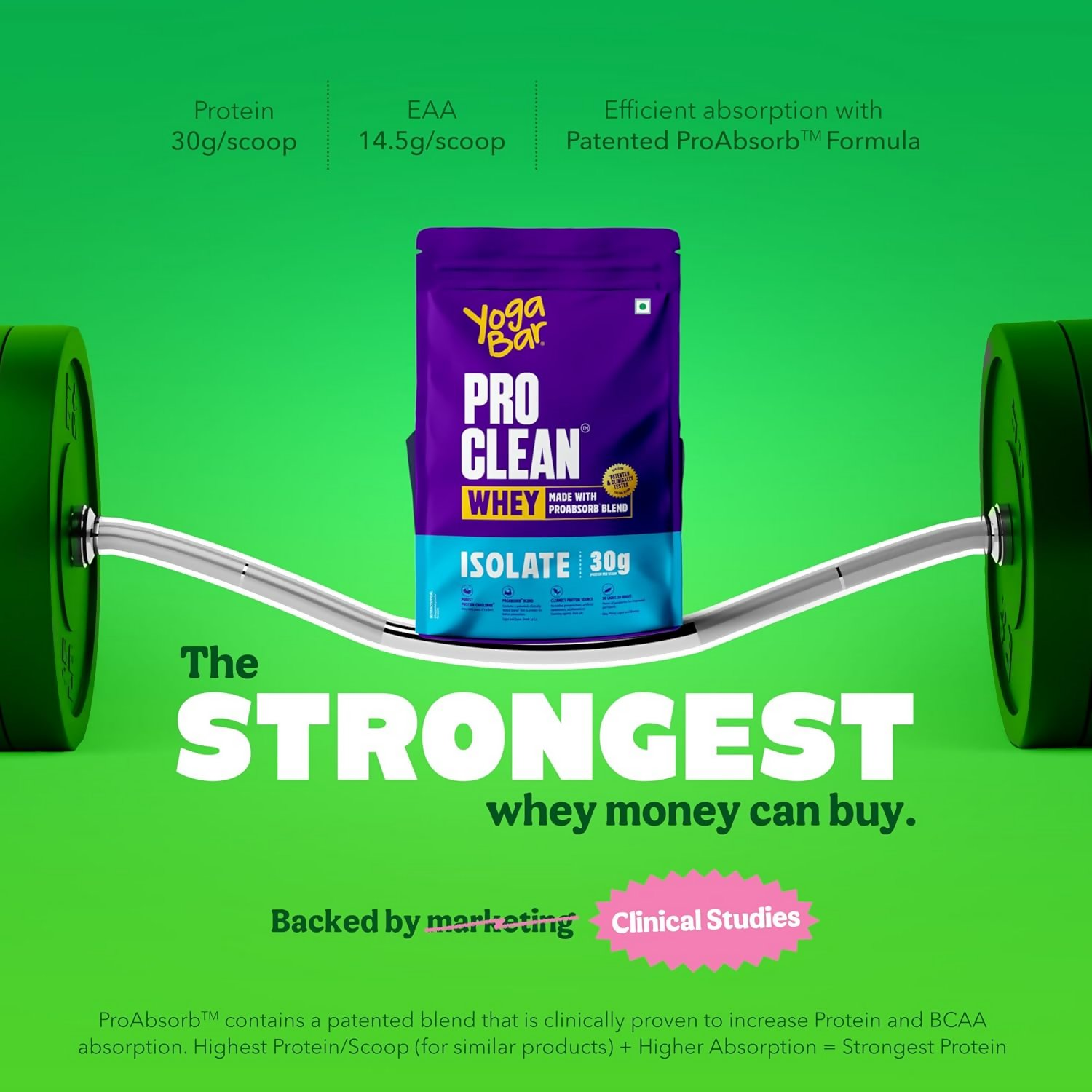 Yoga Bar Pro Clean Whey Protein Isolate Powder | Grocsy