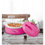 Milton New Marvel 2500 Inner Steel Casserole For Roti/Chapati - Pink Color | Grocsy