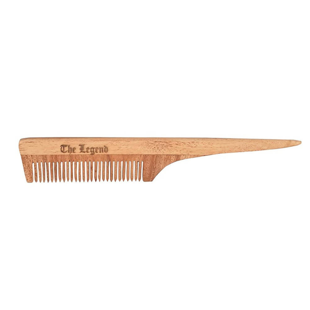 The Legend Organic Pure Neem Wood Comb With Long Handle | Grocsy