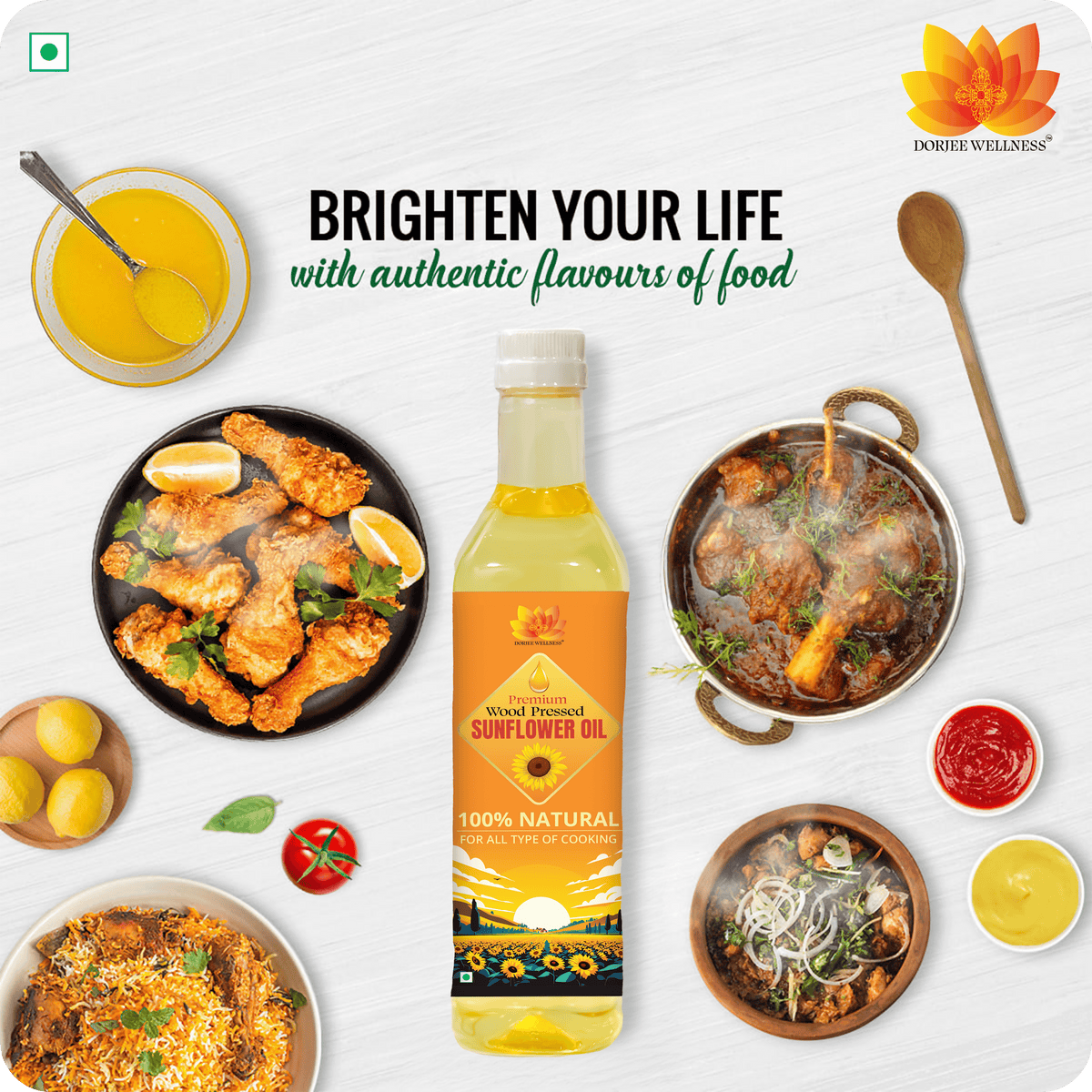 Dorjee Wellness Wood Pressed Sunflower Oil | Grocsy