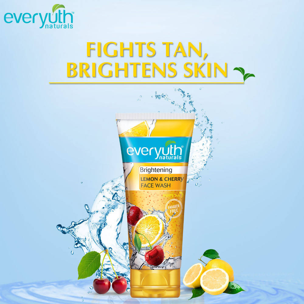 Everyuth Naturals Brightening Lemon & Cherry Face Wash | Grocsy