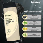 Inatur Charcoal Shower Gel | Grocsy