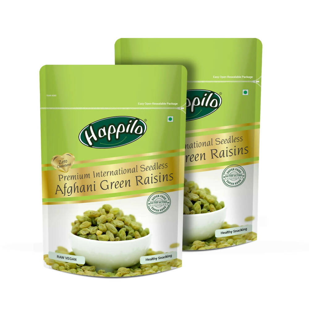 Happilo Premium seedless Afghani Green Raisins | Grocsy