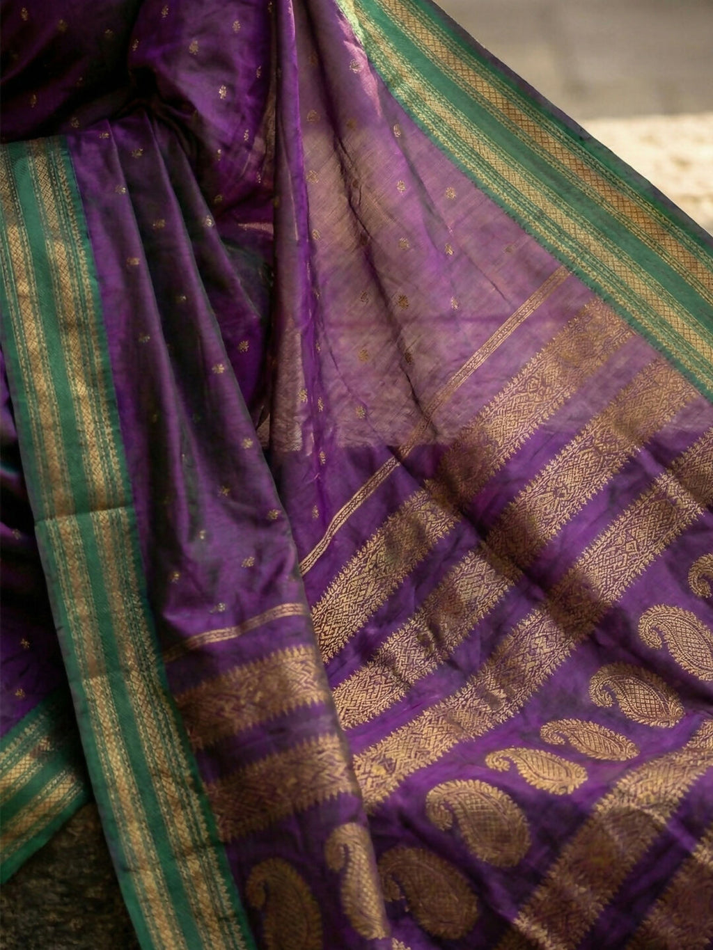 Shree Shyam Fashion Purple Soft Silk Saree | Grocsy