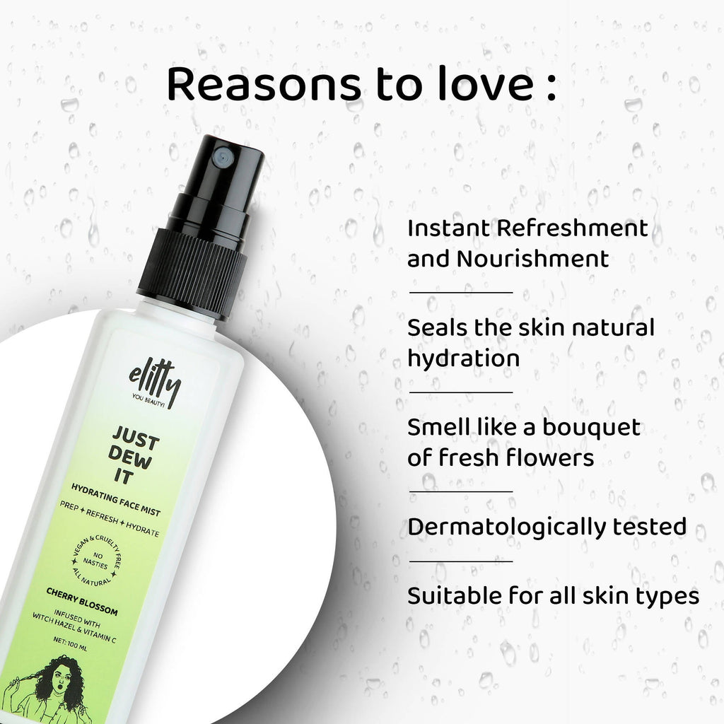 Elitty Just dew it - Hydrating Face Mist - Cherry Blossom | Grocsy