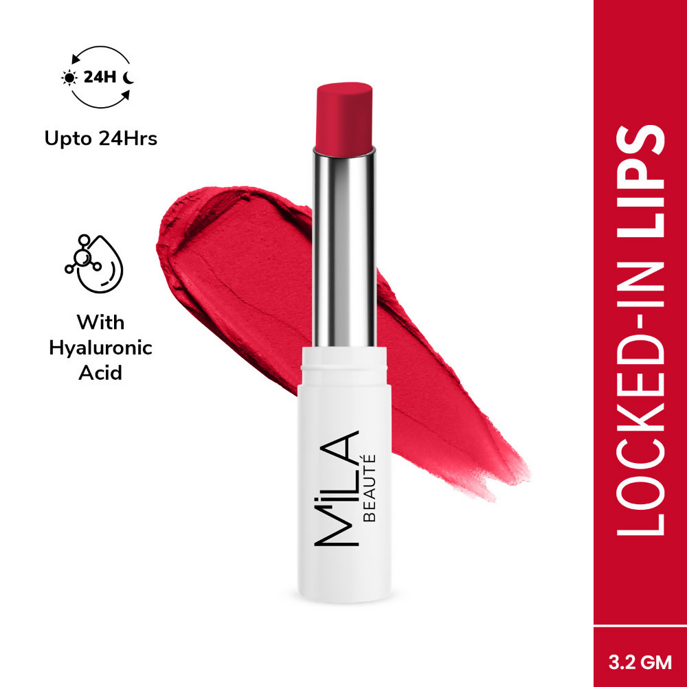 Mila Beaute 24 Hr Non-Transfer Matte Locked-In Lipstick - Fresh Rose | Grocsy