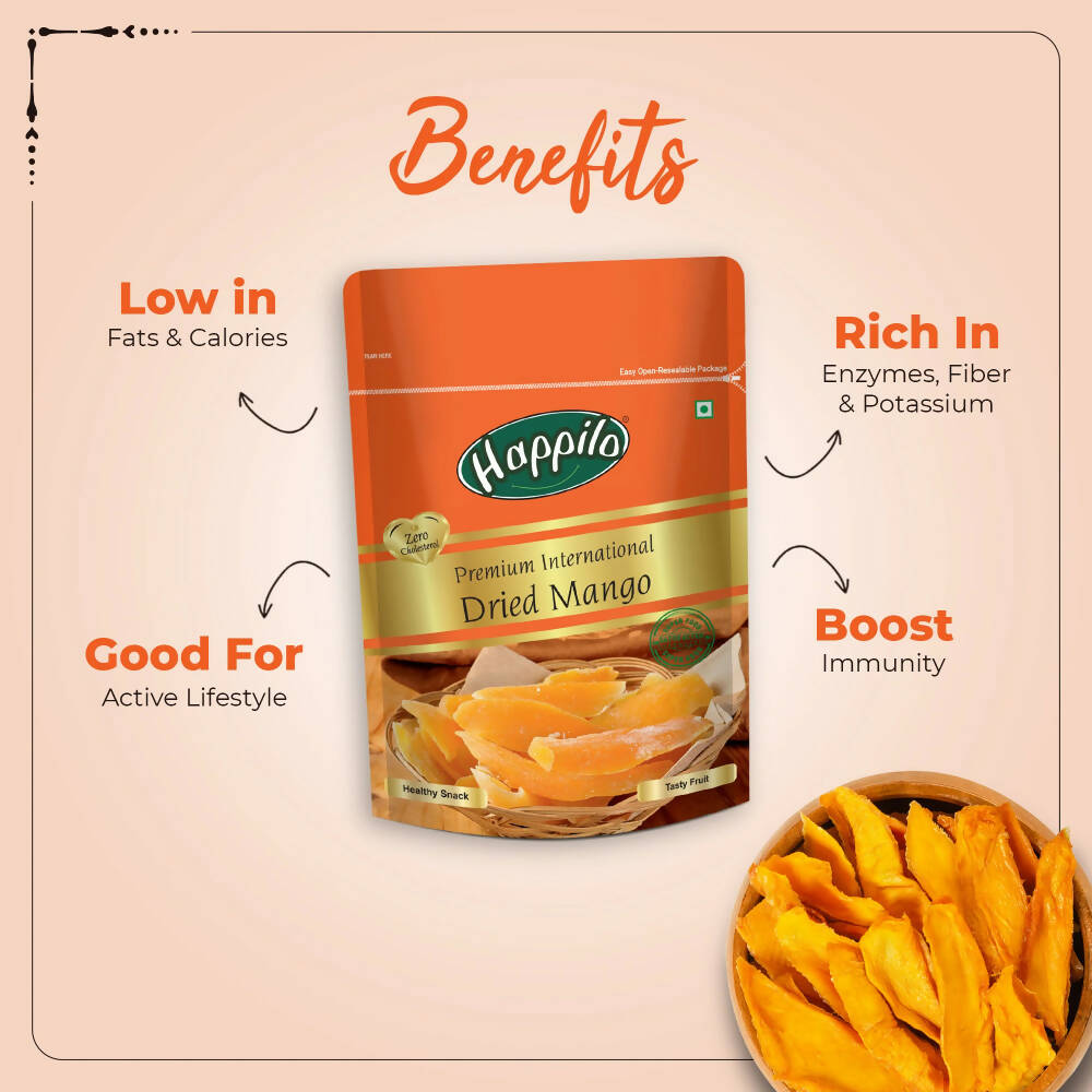 Happilo Premium International Dried Mango | Grocsy