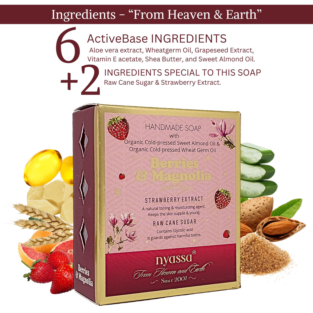 Nyassa Berries & Magnolia Luxurious Handmade Soap | Grocsy