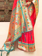 Shree Shyam Fashion Silk Blend Pink Saree | Grocsy