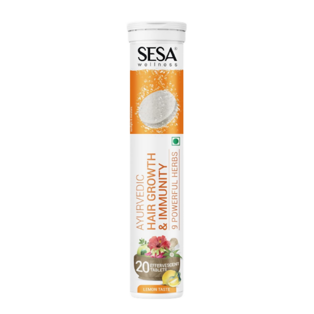Sesa Ayurvedic Hair Growth & Immunity Effervescent Tablets | Grocsy