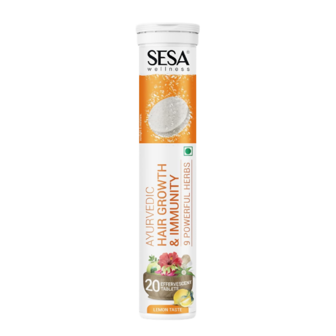 Sesa Ayurvedic Hair Growth & Immunity Effervescent Tablets | Grocsy