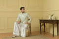 Off White Embroidered Sherwani by Hilo Design | Grocsy