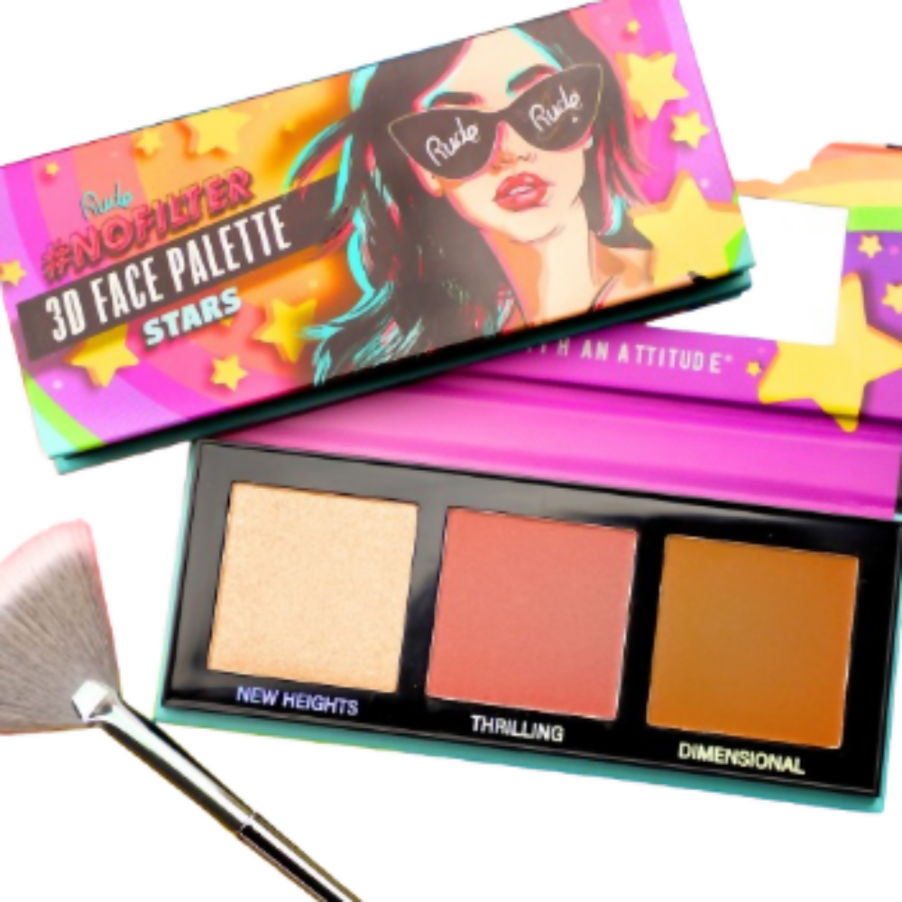 Rude Cosmetics Nofilter 3d Face Palette - Stars | Grocsy
