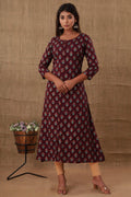 Kaajh Women's Purple Floral Print Kurta | Grocsy