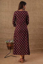 Kaajh Women's Purple Floral Print Kurta | Grocsy