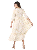 Kaajh Off White Gold Print kurta For Women | Grocsy