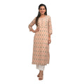 Kaajh Women's Beige Printed Casual kurta | Grocsy