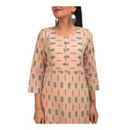 Kaajh Women's Beige Printed Casual kurta | Grocsy