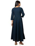 Kaajh Women's Blue Solid Sequin Anarkali Kurta | Grocsy