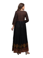 Kaajh Women's Black Mirror Embellishment Ethnic Kurta | Grocsy