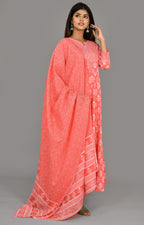 Kaajh Pink Suit Set In Floral Print For Women | Grocsy