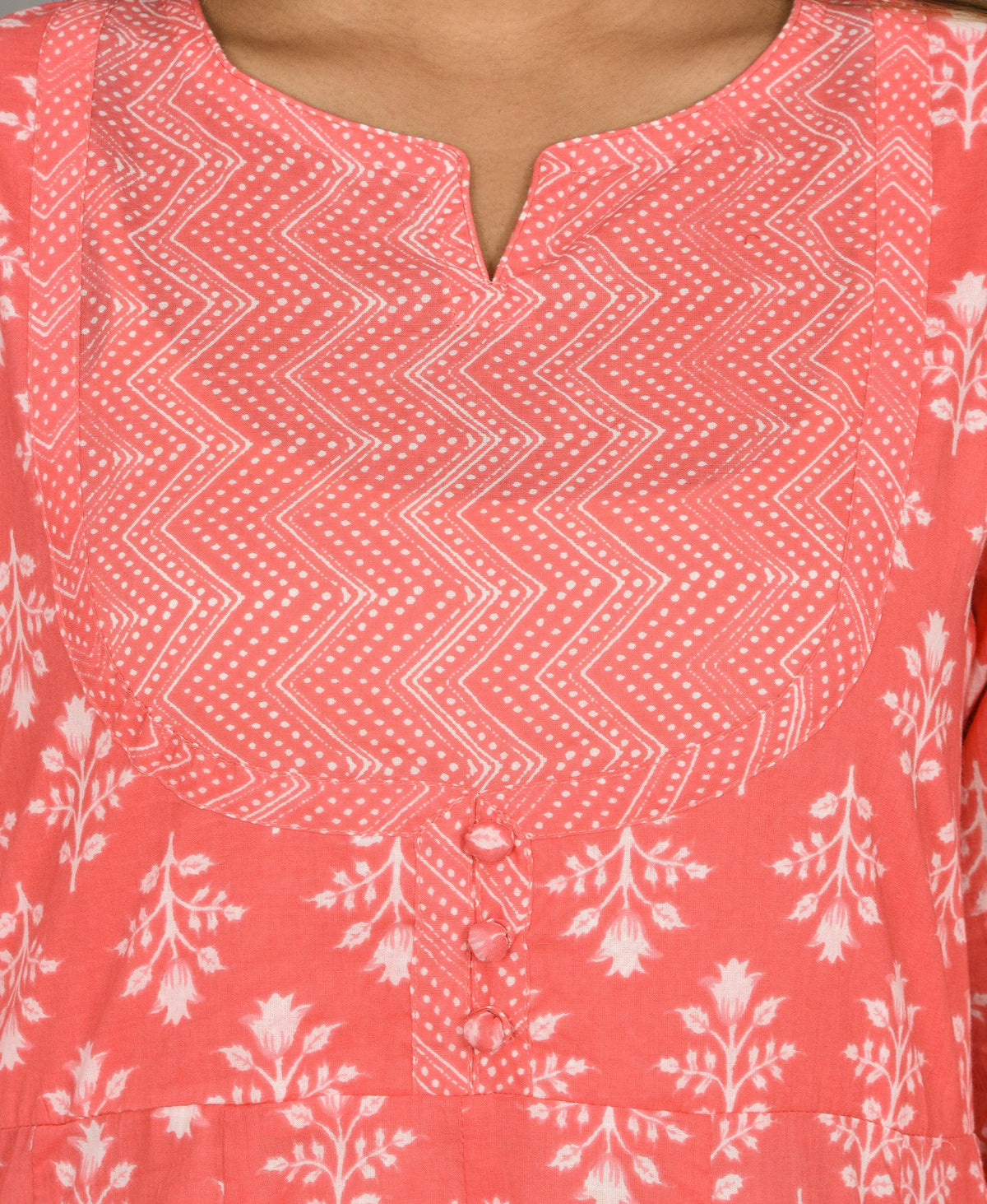 Kaajh Pink Suit Set In Floral Print For Women | Grocsy