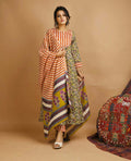 Kaajh Women's Green Kalamkari Floral Print Suit Set | Grocsy