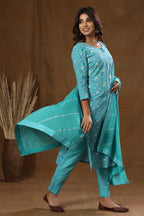 Kaajh Green Floral Print Suit Set For Women | Grocsy
