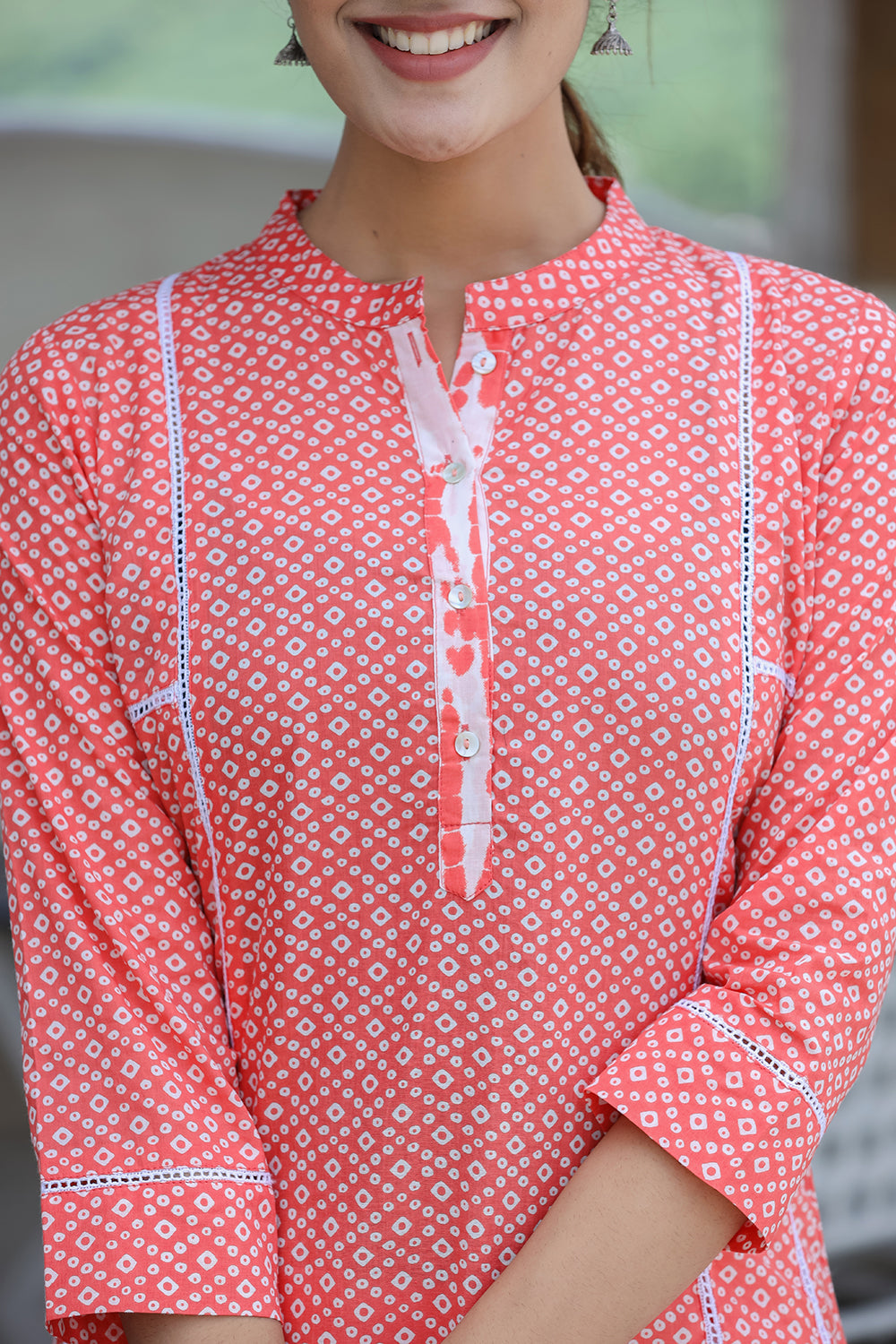Kaajh Women's Pink Printed Cotton suit set | Grocsy
