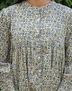 Kaajh Women's Green Printed Cotton Top | Grocsy
