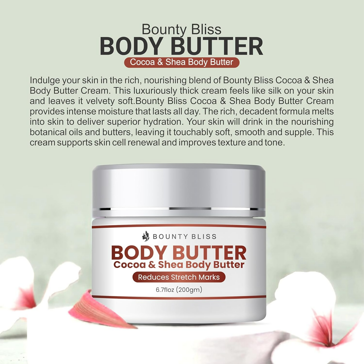 Bounty Bliss Cocoa & Shea Body Butter Stretch Mark Cream | Grocsy