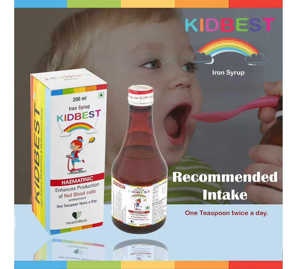 HealthBest Kidbest Iron Syrup | Grocsy