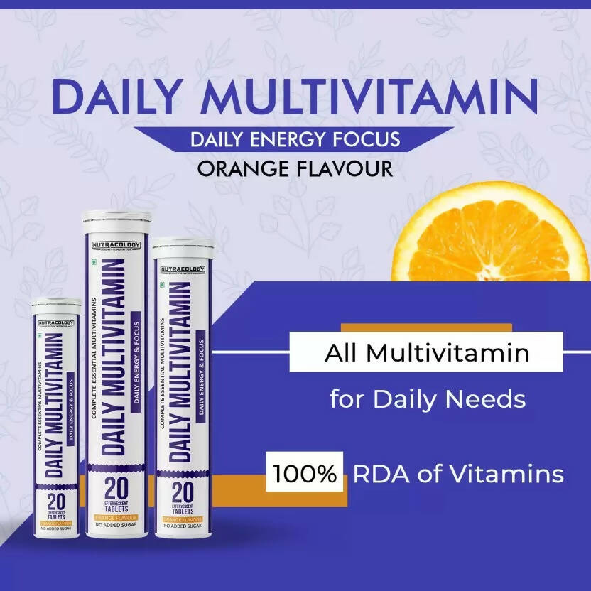 Nutracology Daily Multivitamin Effervescent Tablets With Vitamins & Minerals For Men & Women | Grocsy