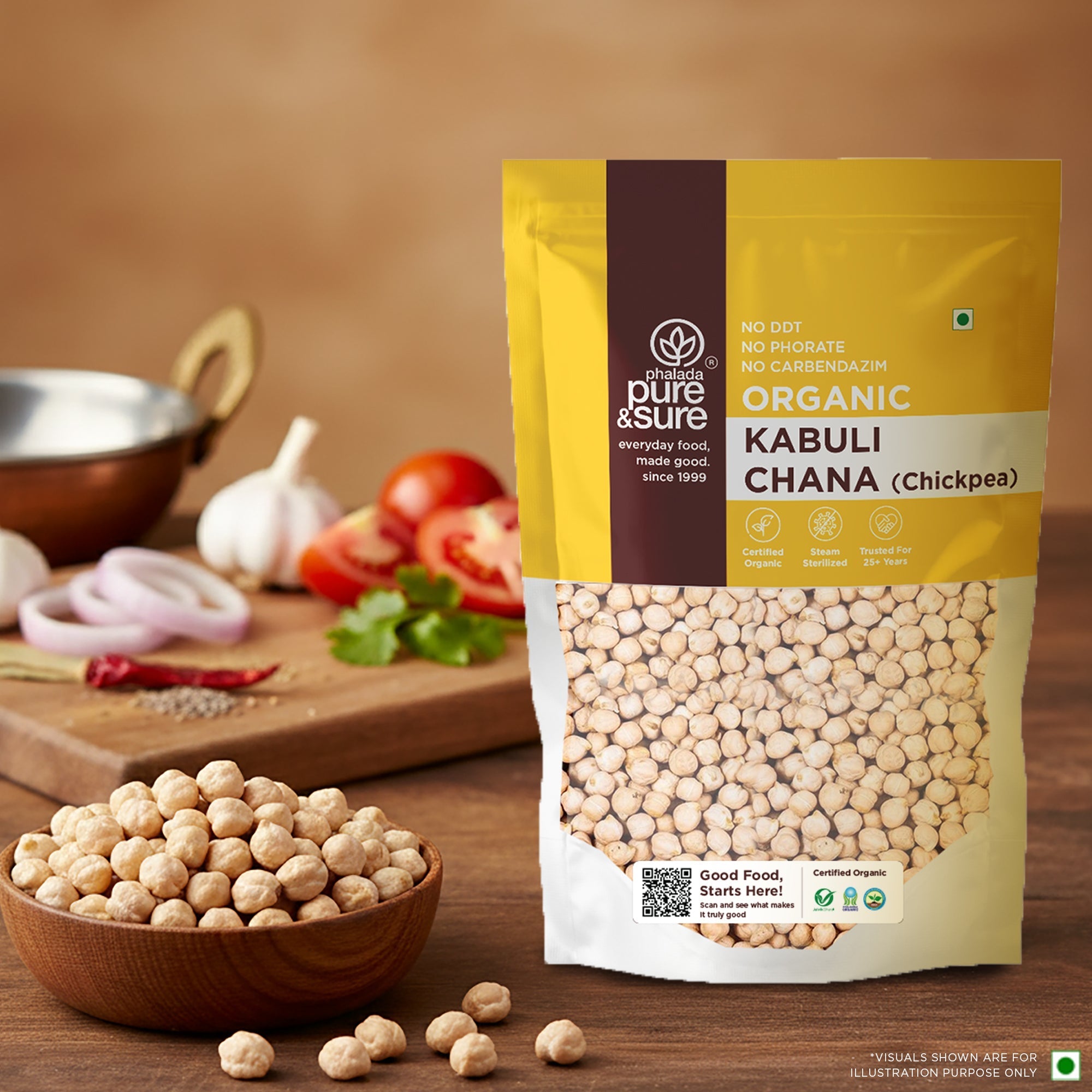 Pure & Sure Organic Kabuli Chana | Grocsy