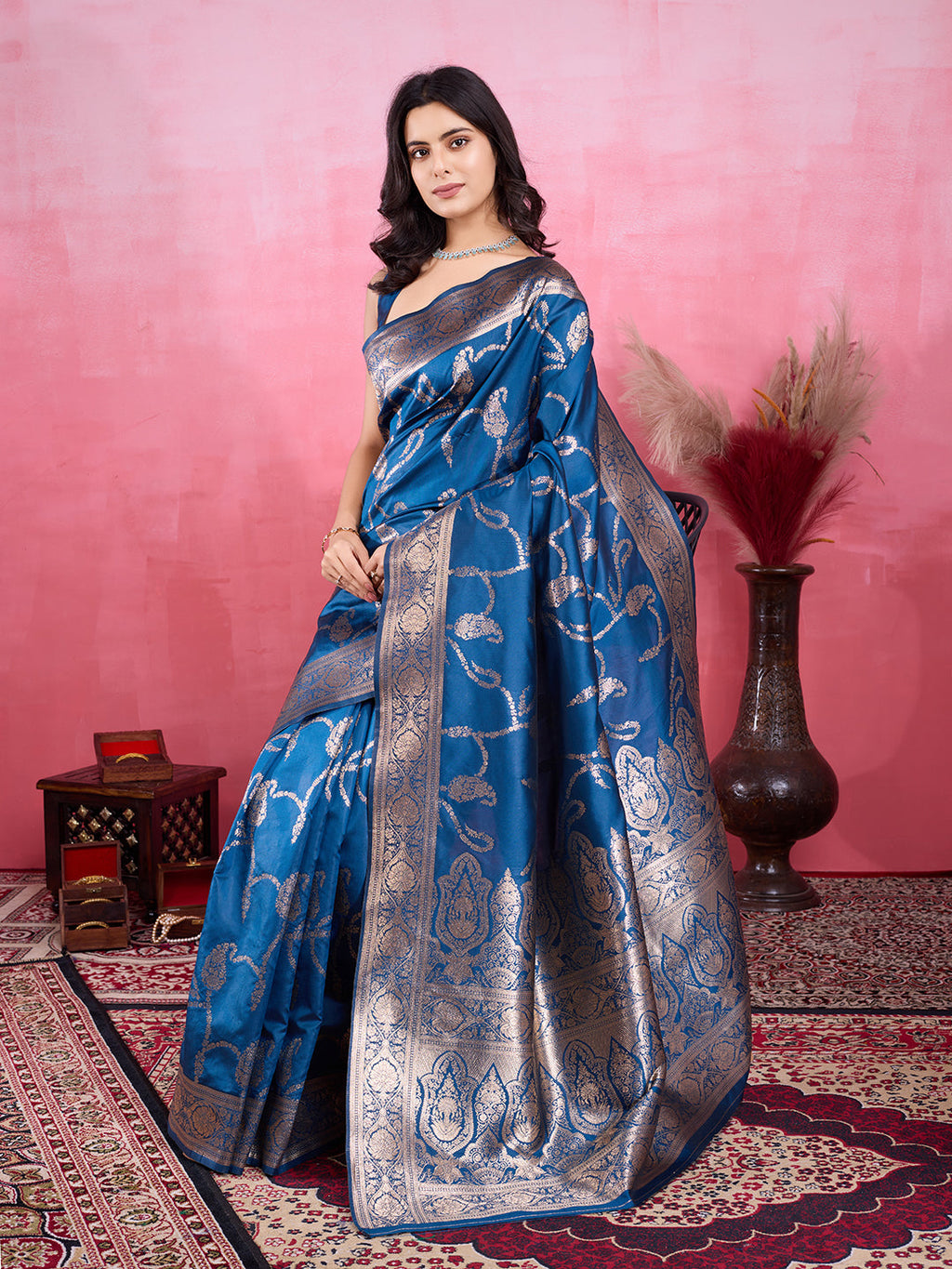 Vedant Vastram Banarasi Silk Fashion Saree - Morpinch | Grocsy