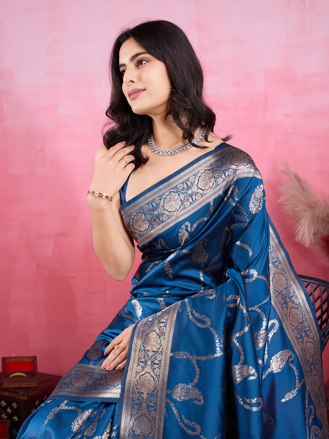 Vedant Vastram Banarasi Silk Fashion Saree - Morpinch | Grocsy