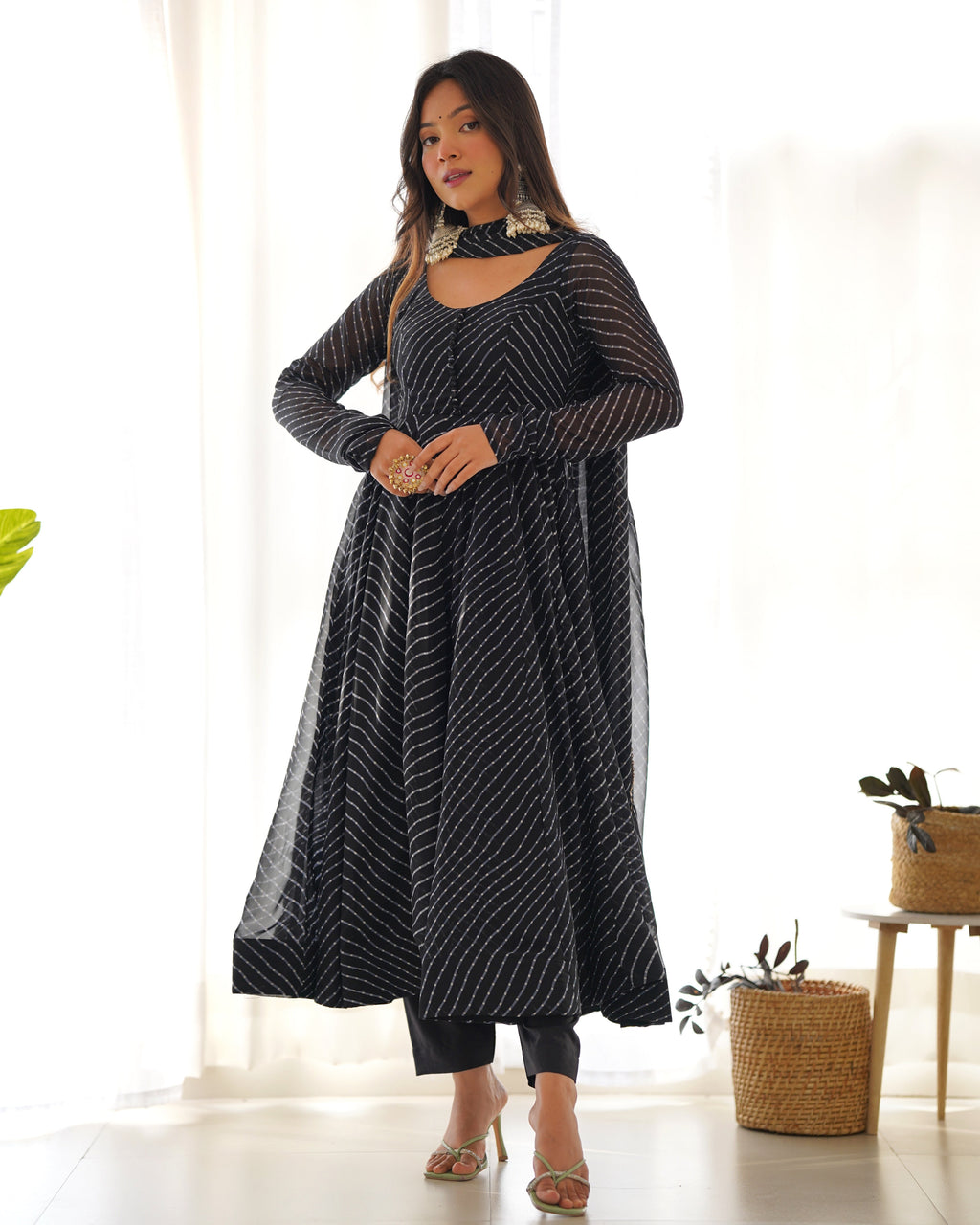 Lehenga Mart Wedding Wear Anarkali Suit With Dupatta - Black | Grocsy