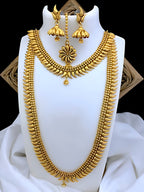 Jewel City Exquisite Handcrafted Gold Filigree Bridal Necklace and Earrings Set | Grocsy