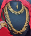 Jewel City Exquisite Gold Spike Necklace Set - Traditional Kerala Style Jewelry Collection | Grocsy