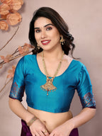 Vedant Vastram Soft Litchi Silk Kanjeevaram Saree - Wine | Grocsy