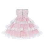 Asmaani Baby Girl's Pink Colour Satin A-Line Maxi Full Length Dress (AS-DRESS-22166) | Grocsy
