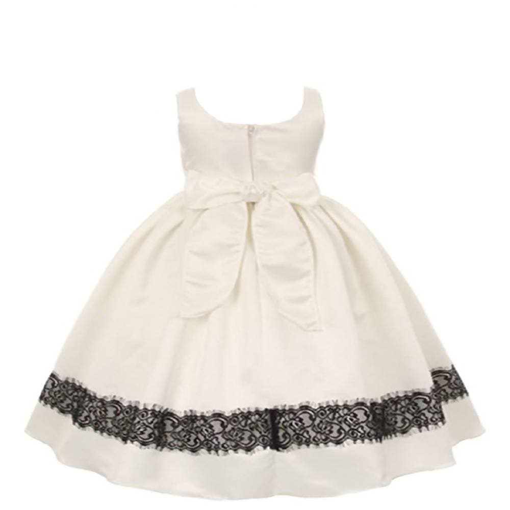 Asmaani Baby Girl's Off-White Colour Satin A-Line Maxi Full Length Dress (AS-DRESS-22171) | Grocsy