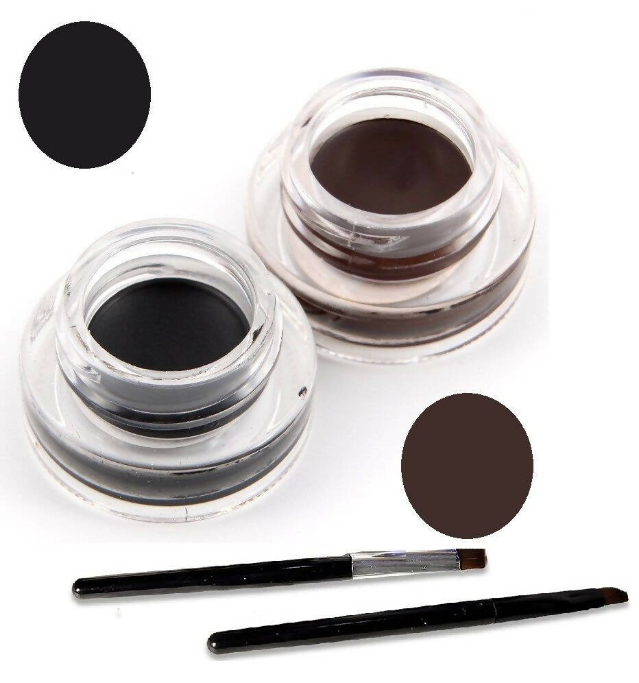 Favon Music Flower Pack Of Black and Brown Gel Eyeliners | Grocsy
