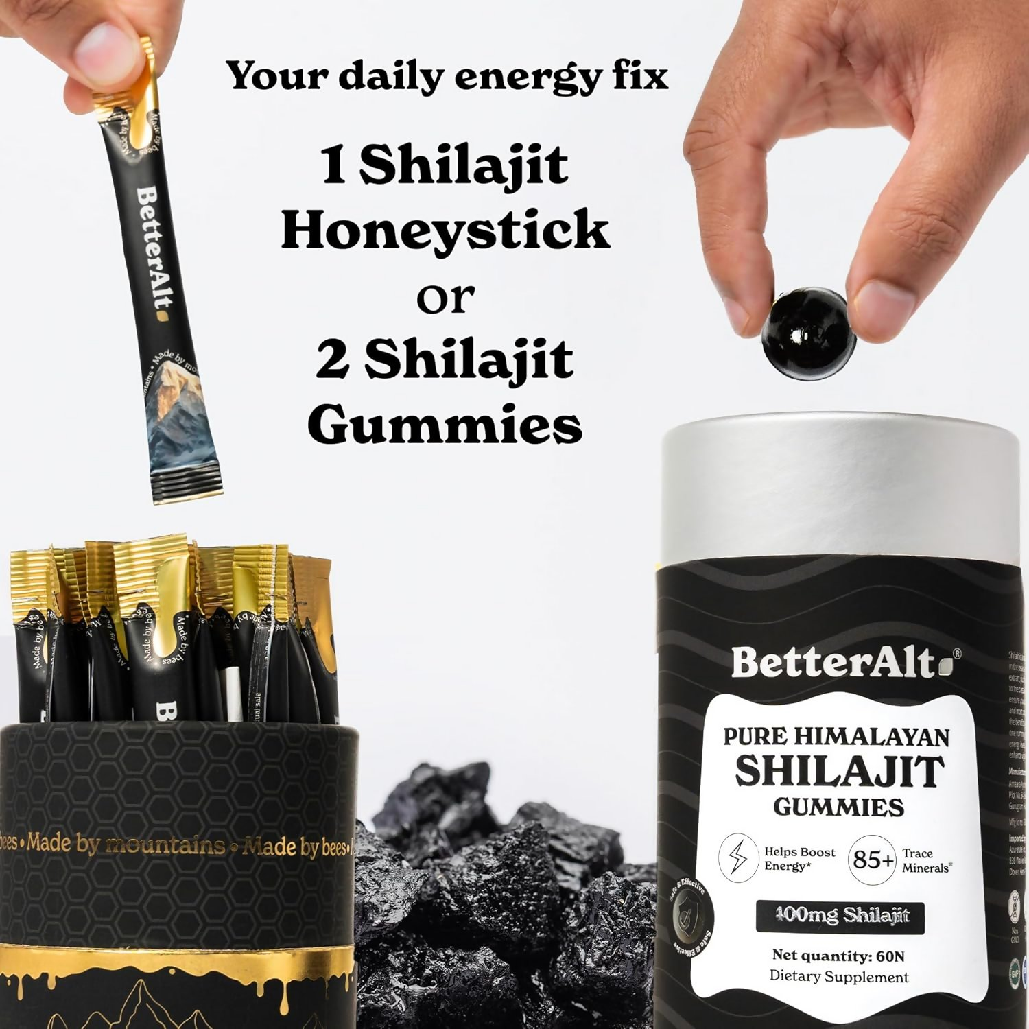 Better Alt Ultimate Power Up Duo Sj Gummies + Sj Gold+ Honey Sticks Combo | Grocsy