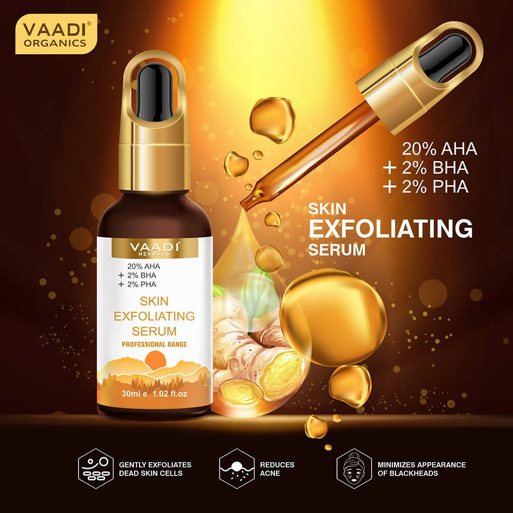 Vaadi Herbals Skin Exfoliating Serum With 20% AHA & 2% BHA & 2% PHA | Grocsy